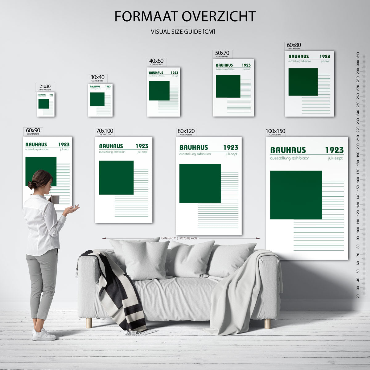 – Bauhaus poster als moderne geometrische wanddecoratie