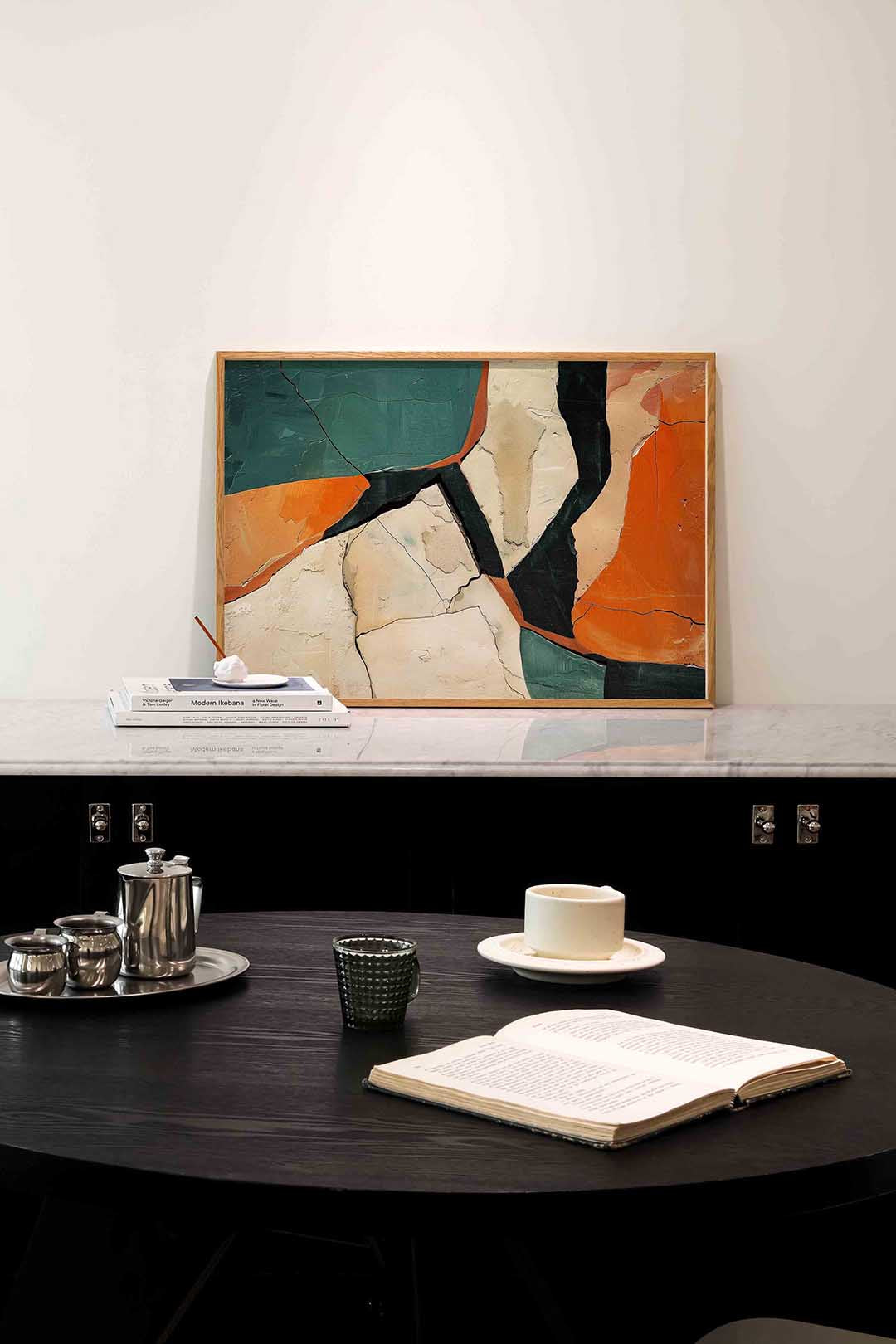 Abstracte vormen – abstracte poster in liggend formaat