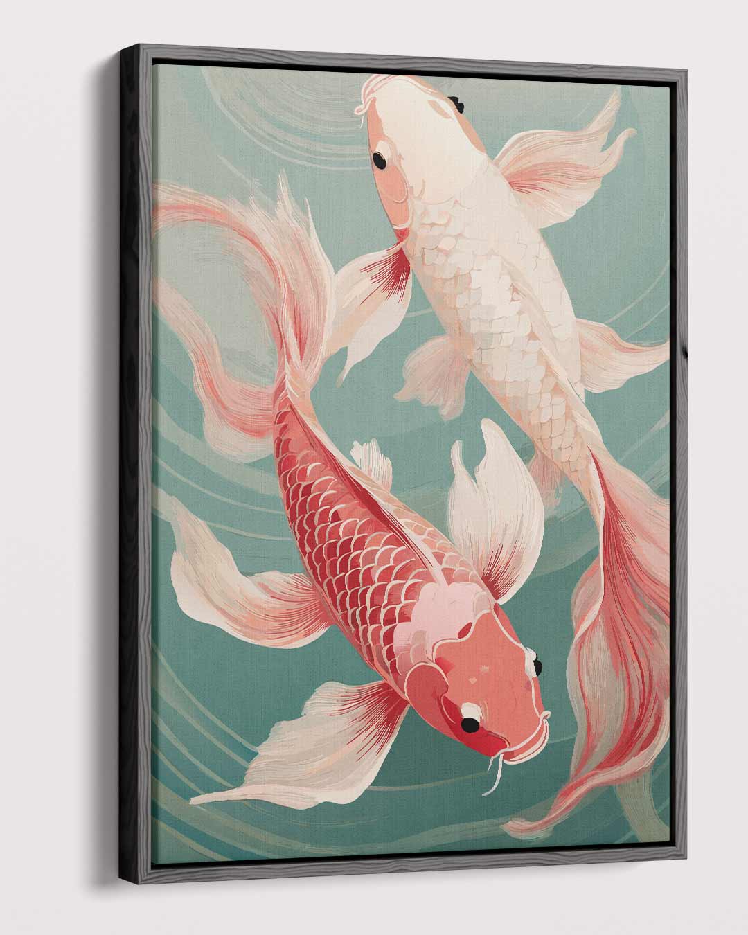 Koi Vissen in Beweging – dibond kunstwerk als wanddecoratie