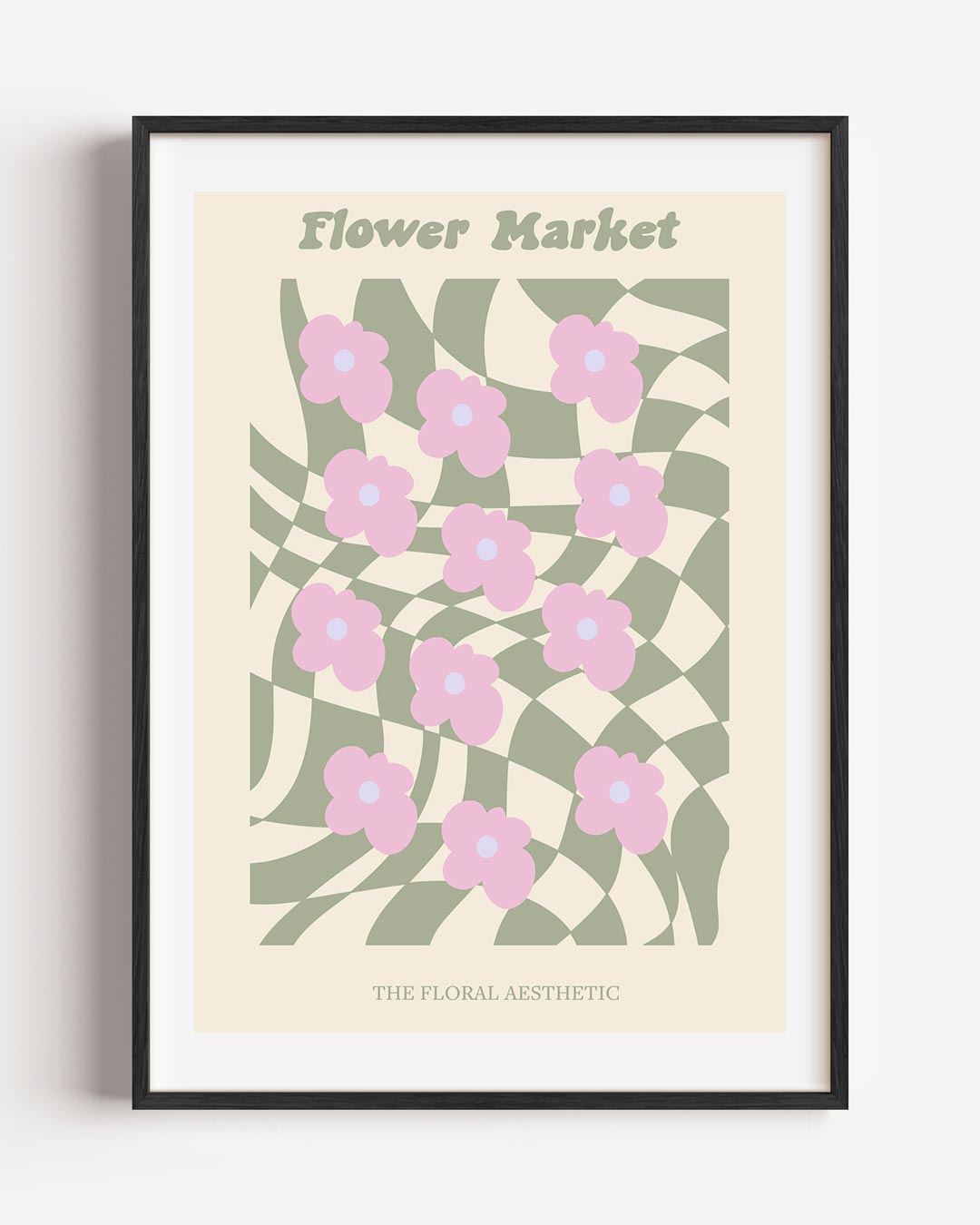 Vrolijke Bloemenmarkt – moderne portret poster als wanddecoratie