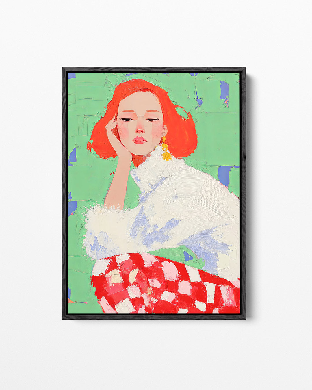 Vrouwelijk portret – Wanddecoratie kunstwerk – staand wanddecoratie kunstwerk
