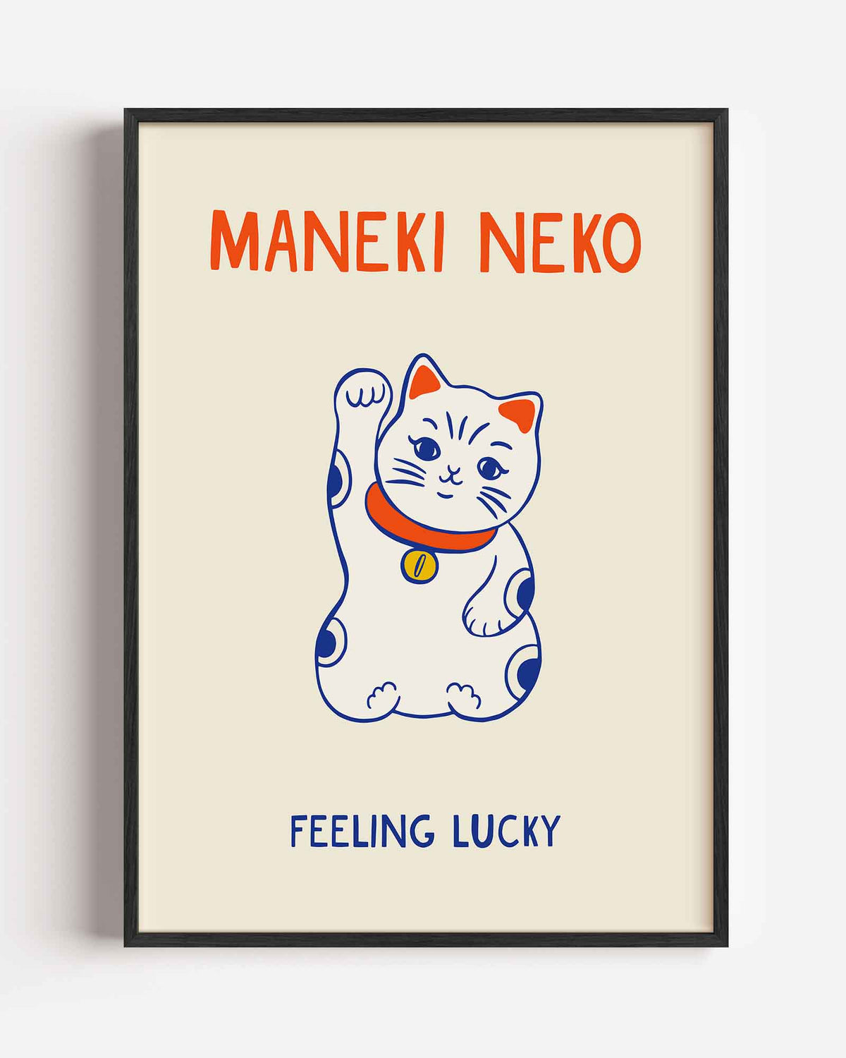 Maneki neko – Aziatische portret poster als wanddecoratie