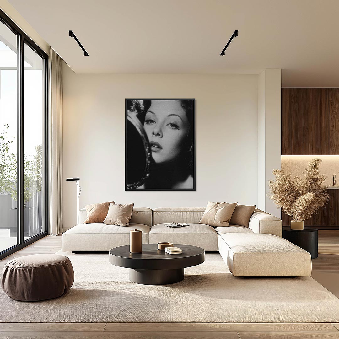 Elegante spiegelblik – moderne staande wandkunst