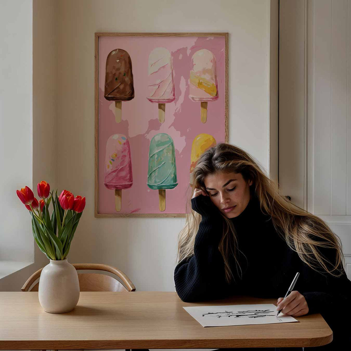 Zomerse IJsjes – keuken portret poster, afbeelding 7