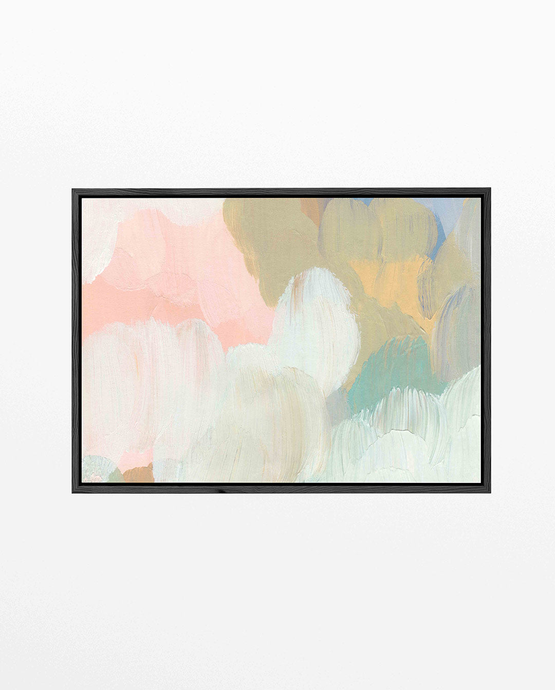 Zachte kleuren compositie – Ronde – liggend wanddecoratie kunstwerk