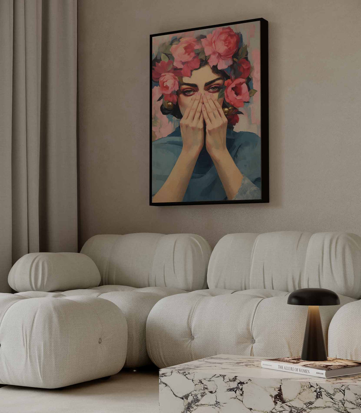 Bloemige Mystiek – portret wandkunst van WallArtistic