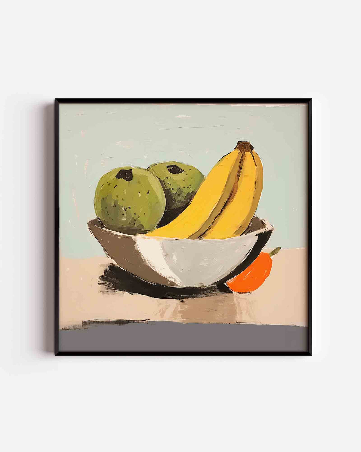 Fruit in schaal – keuken vierkante poster als wanddecoratie