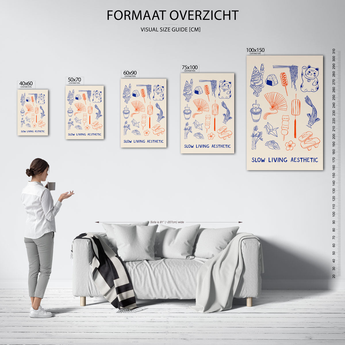 Illustratieve symbolen – decoratief kunstwerk voor aan de muur