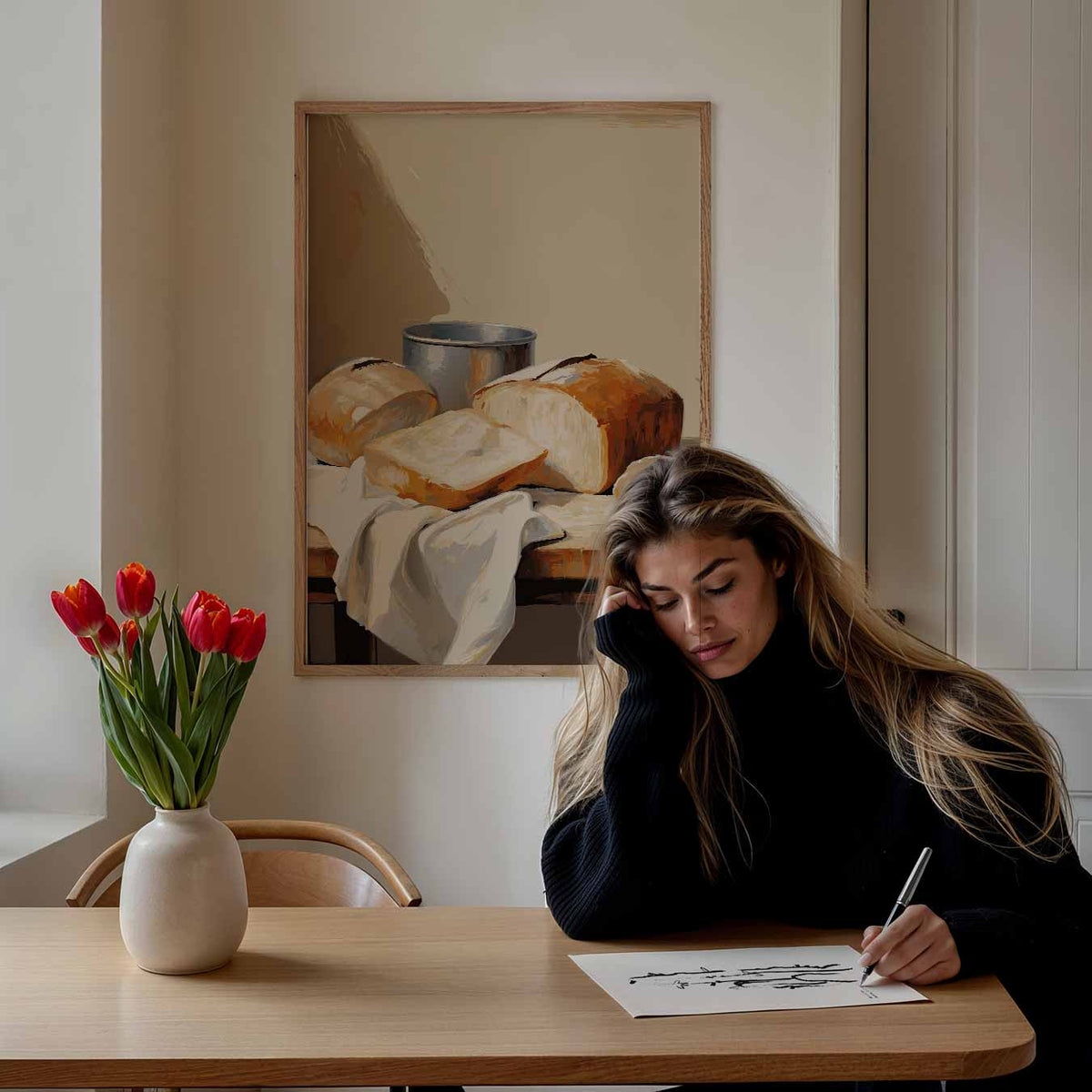 Rustieke Brood Stilleven – keuken portret poster, afbeelding 7
