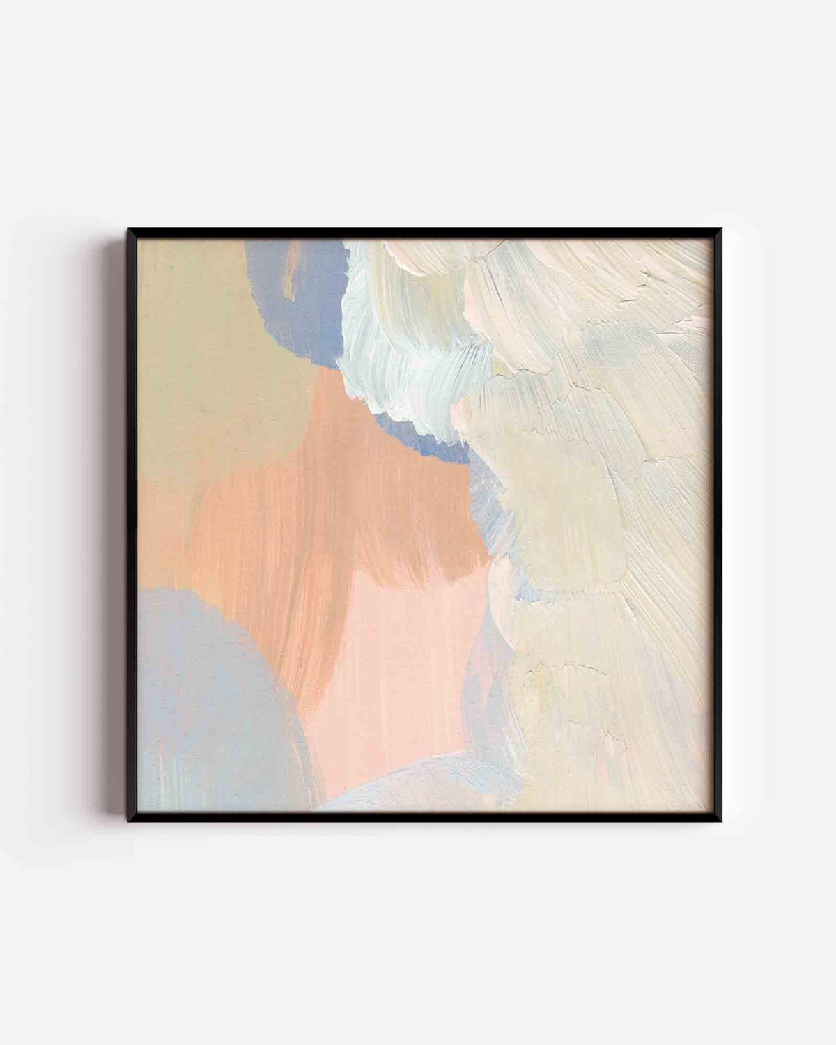 Abstracte penseelstreken – schilderkunst vierkante poster als wanddecoratie