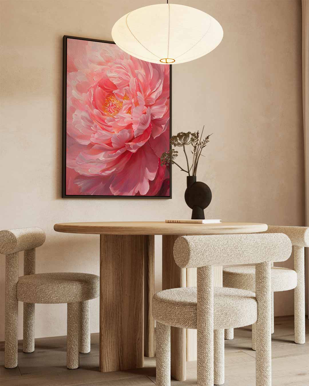 Bloeiende Elegantie – dibond wanddecoratie in staand formaat