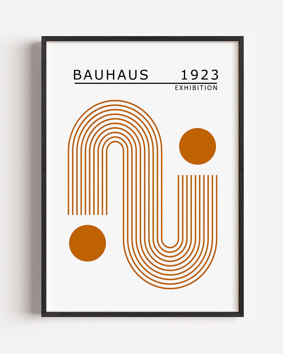 Lijnen en cirkels – staande Bauhaus poster als wanddecoratie