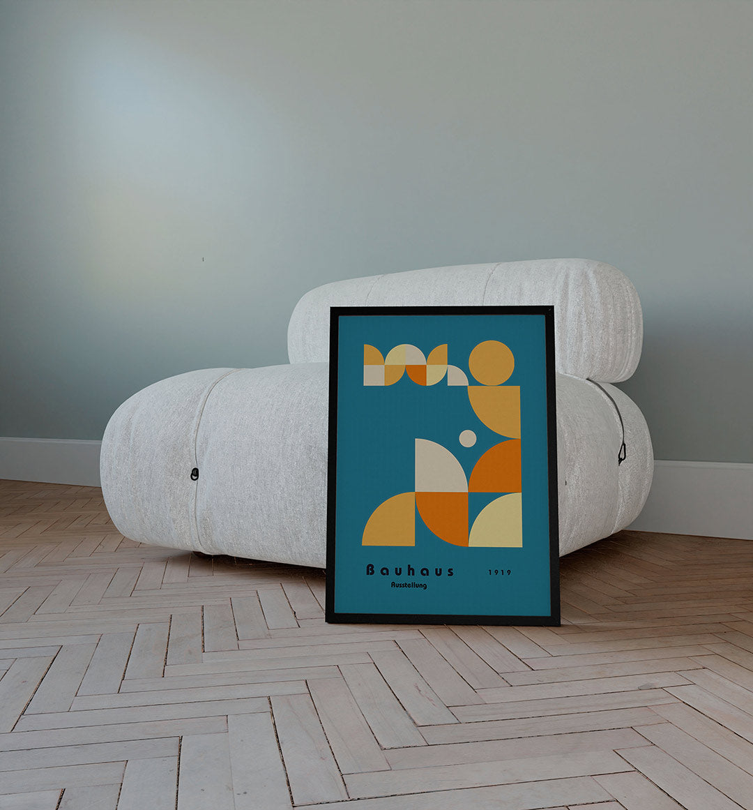 Vorm en kleur – staande Bauhaus poster voor aan de muur