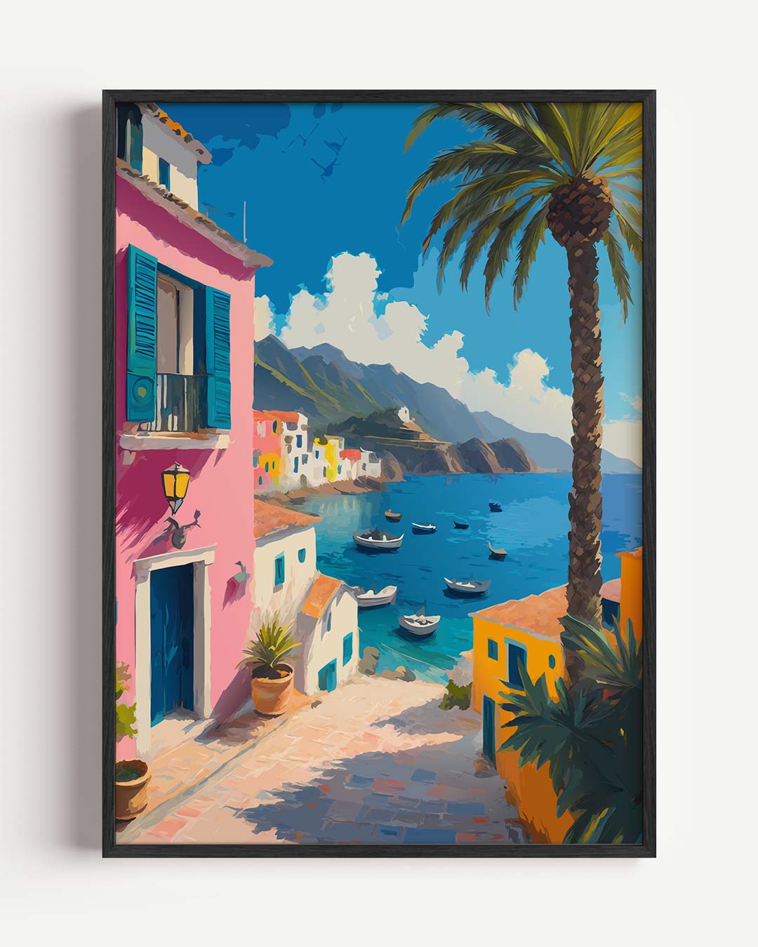 Mediterrane Stranddroom – zomer portret poster als wanddecoratie