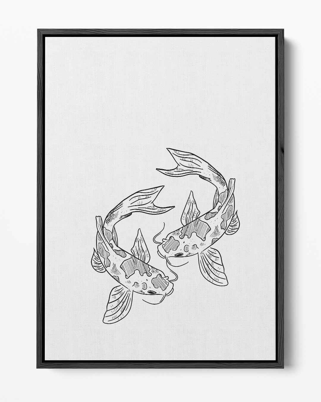 Koi Karper Illustratie – portret kunstwerk als wanddecoratie
