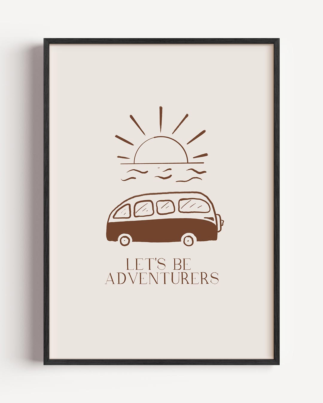Let's Be Adventurers – zomer portret poster als wanddecoratie