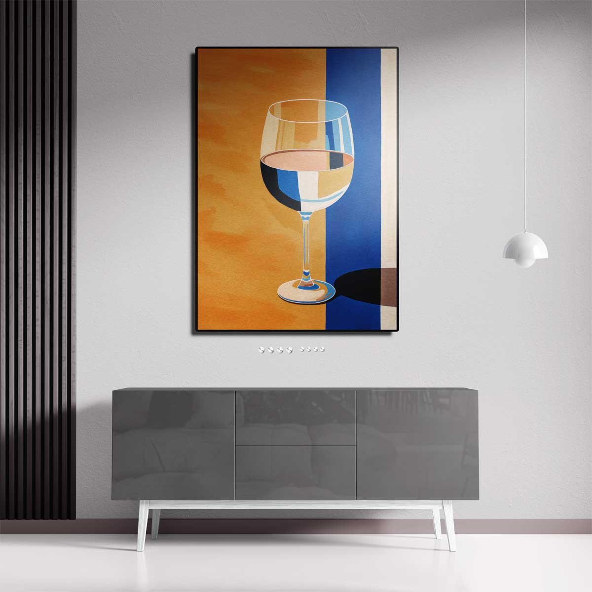 Glas in Kleurenspel – canvas kunstwerk als wanddecoratie