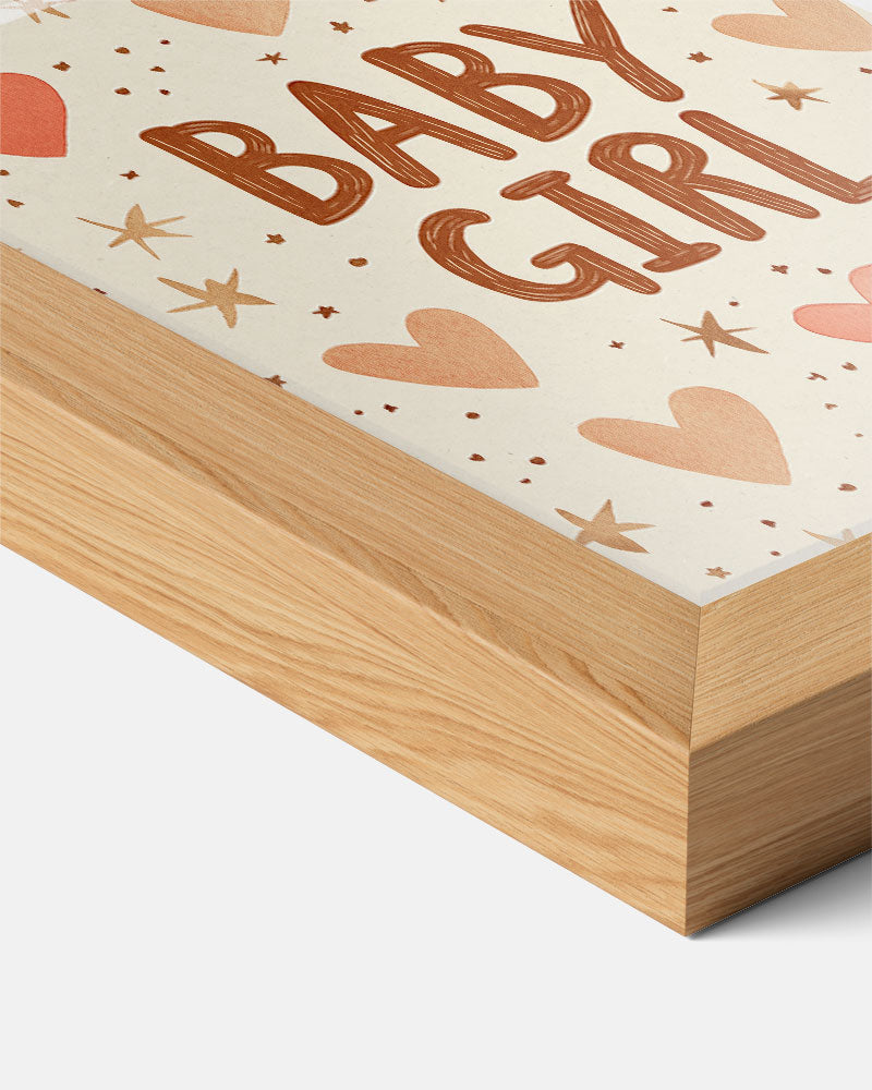 Baby Girl – kids poster als vrolijke staande wanddecoratie