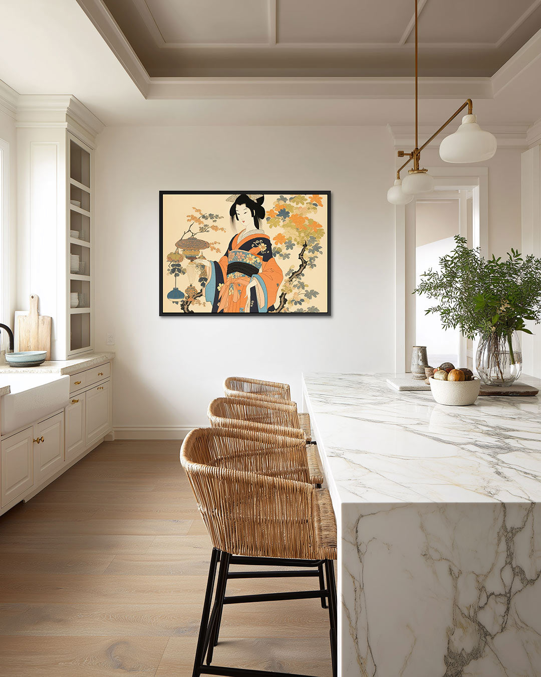 Elegante compositie – liggende wanddecoratie