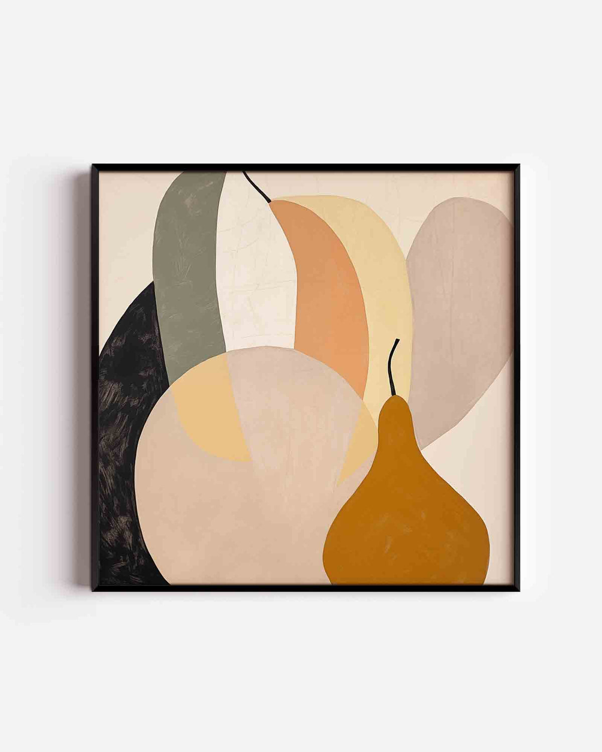Abstracte vormen – vierkante poster met kleur en vormen als wanddecoratie