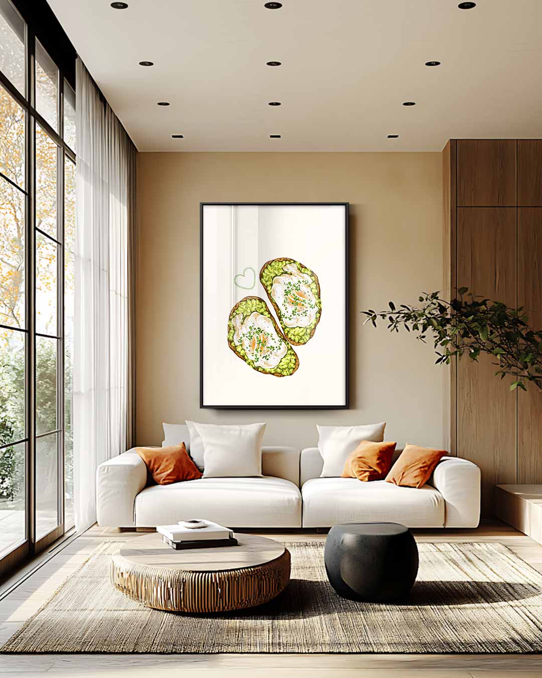 Avocado Toast Kunstwerk – plexiglas wanddecoratie in portret formaat