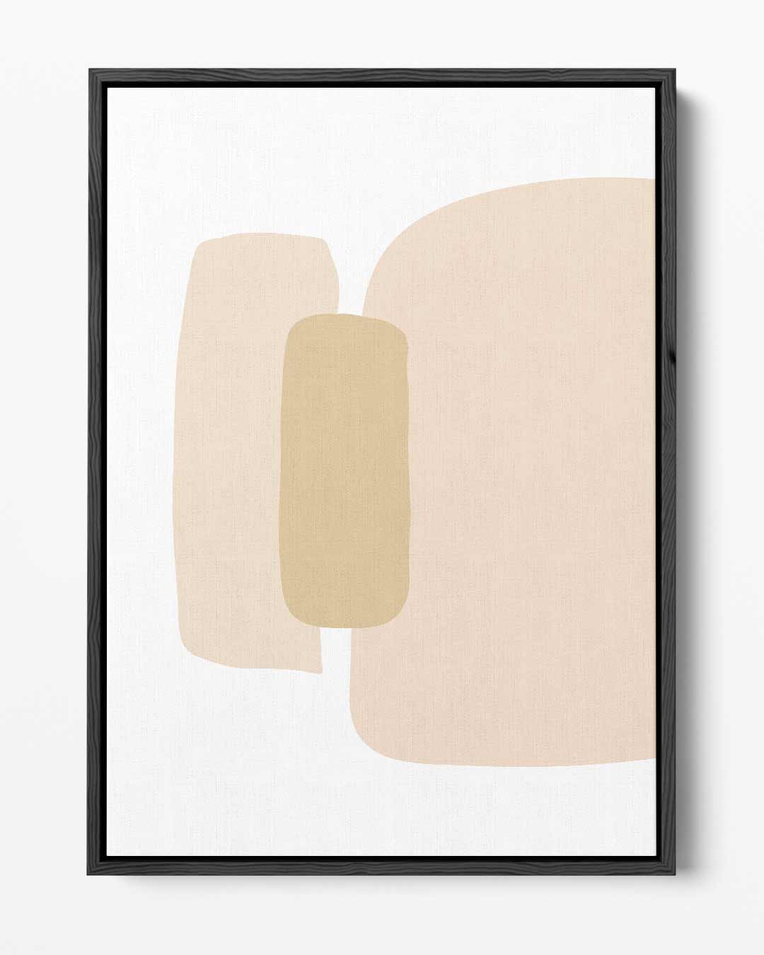 Zachte Aardetinten Abstract – portret kunstwerk als wanddecoratie