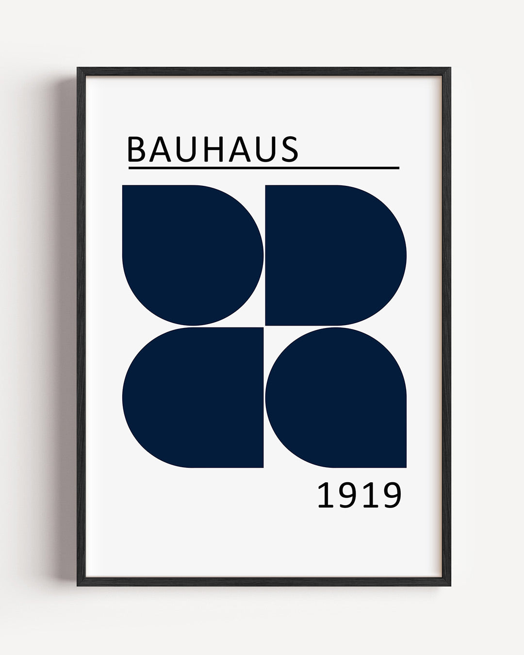 Vorm en balans – staande Bauhaus poster als wanddecoratie
