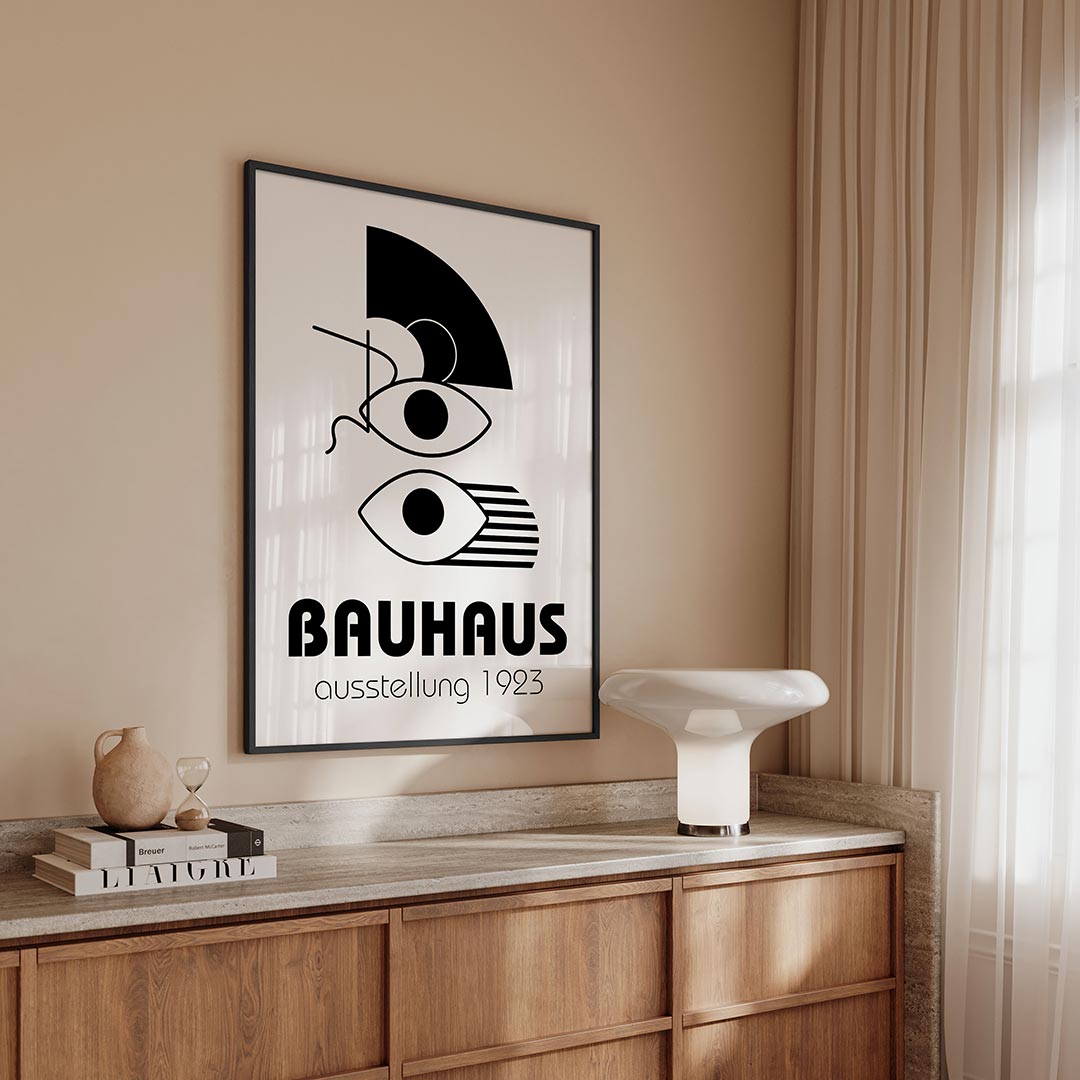 – geometrische Bauhaus poster in staand formaat