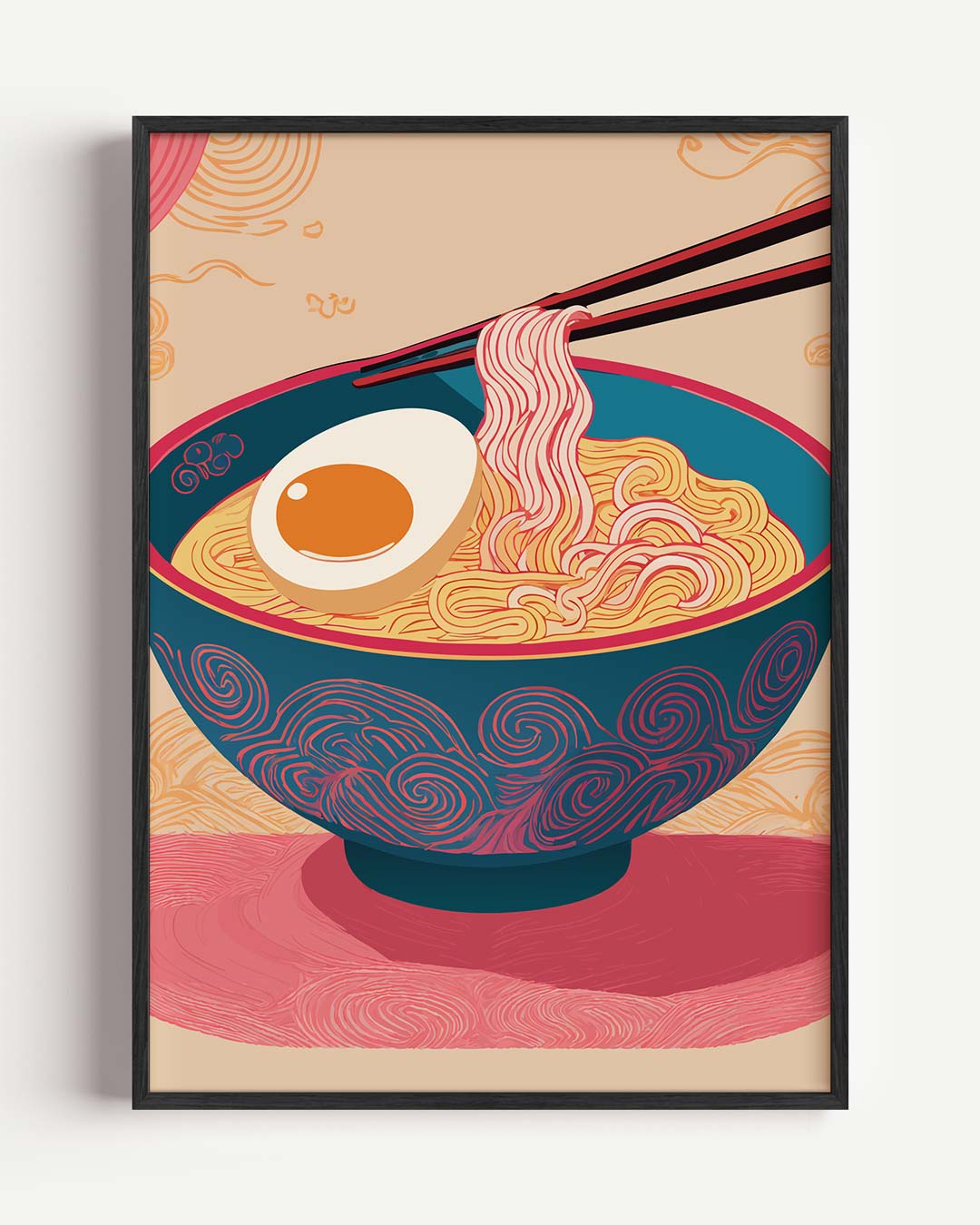 Ramen Genot – keuken portret poster als wanddecoratie