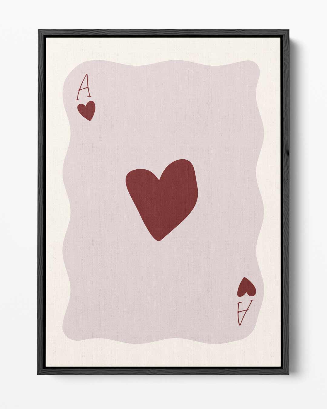 Ace of Hearts Kunstprint – portret kunstwerk als wanddecoratie