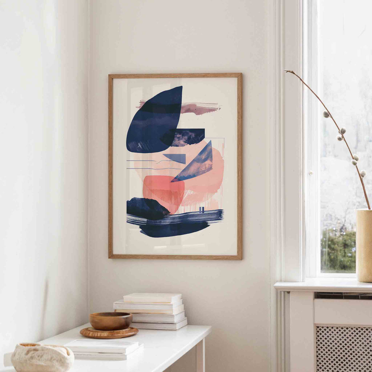 Abstracte vormen – staande hedendaagse wanddecoratie van WallArtistic