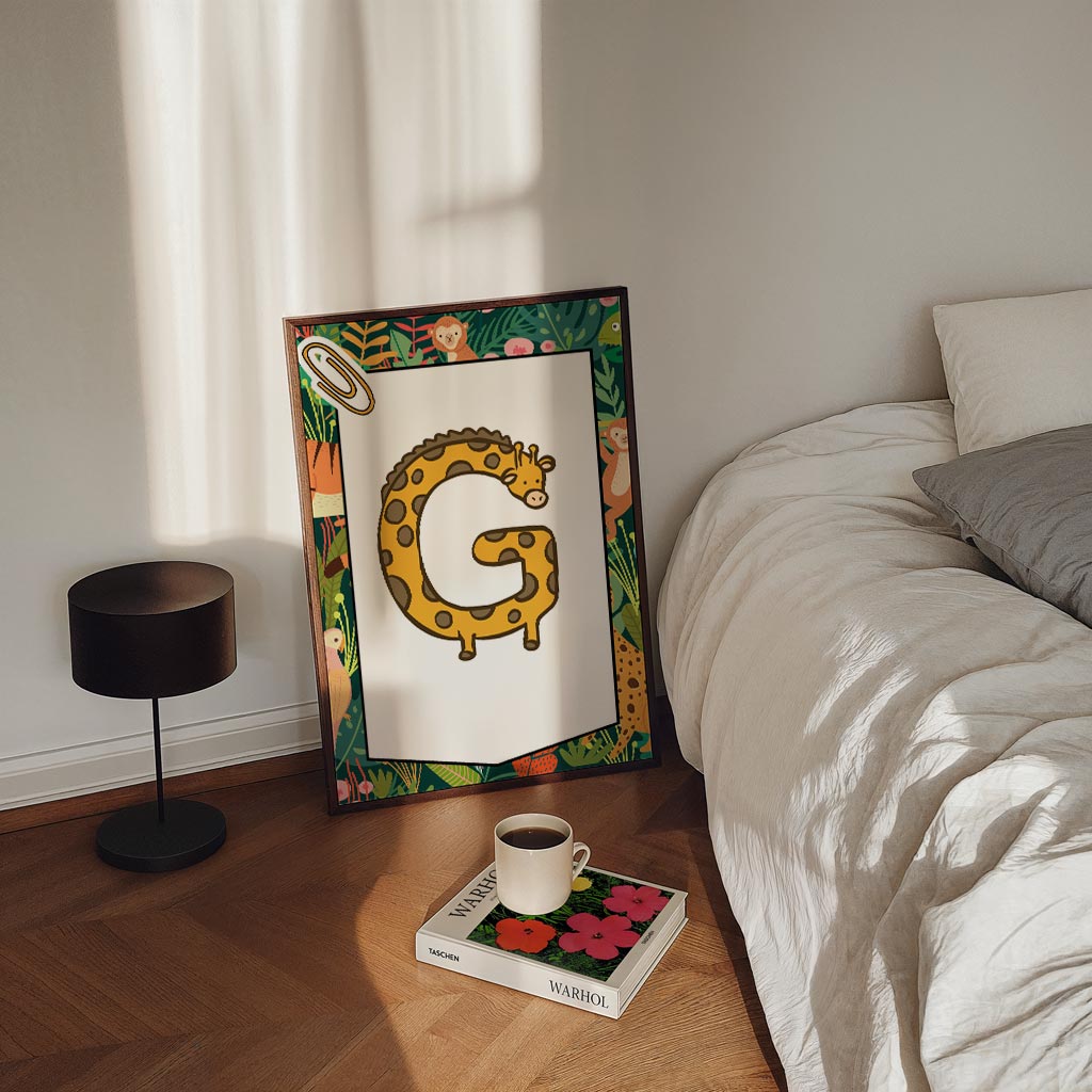 Jungle Alfabet – kinderposter in staand formaat