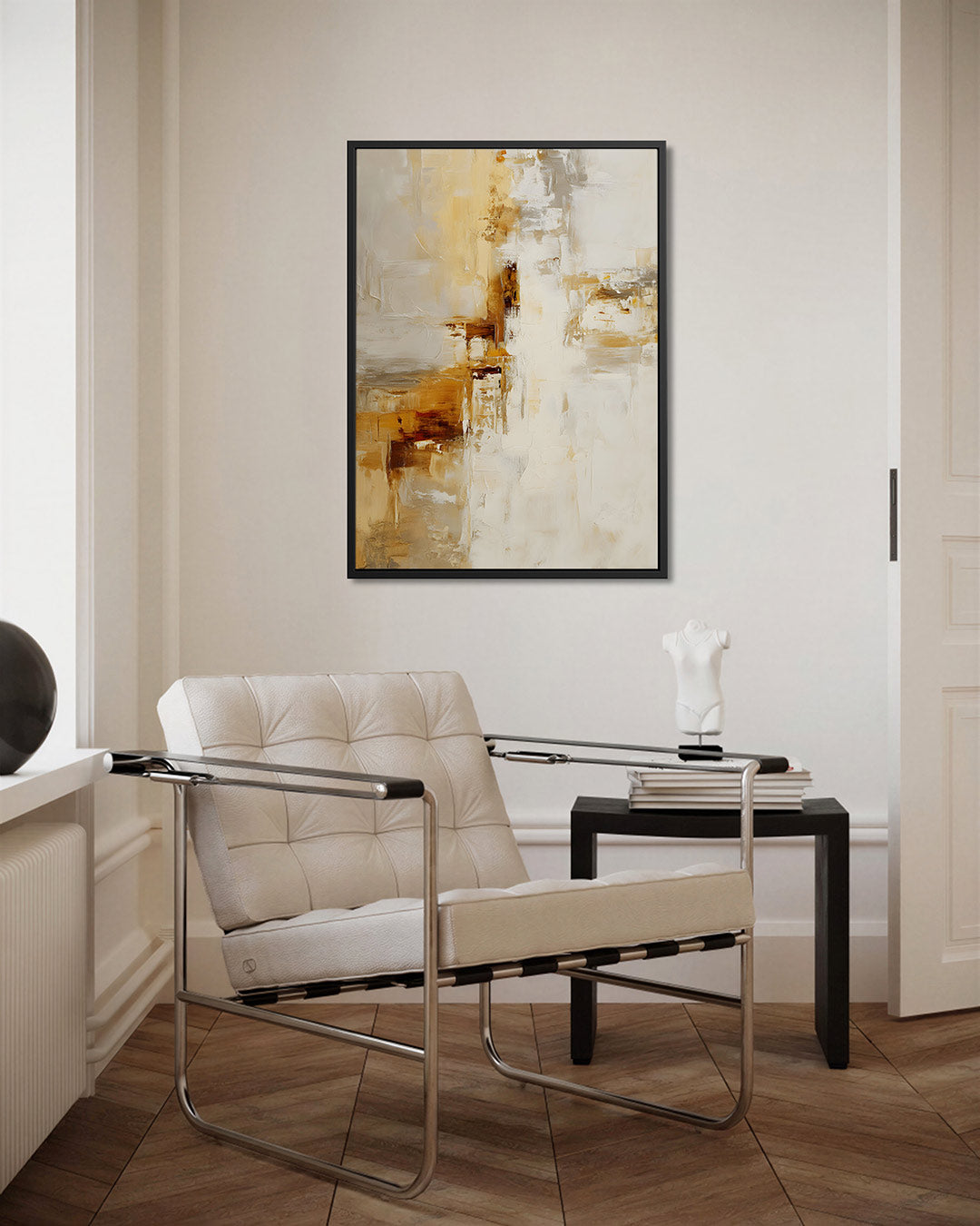 Warme kleurencompositie – staand wanddecoratie kunstwerk