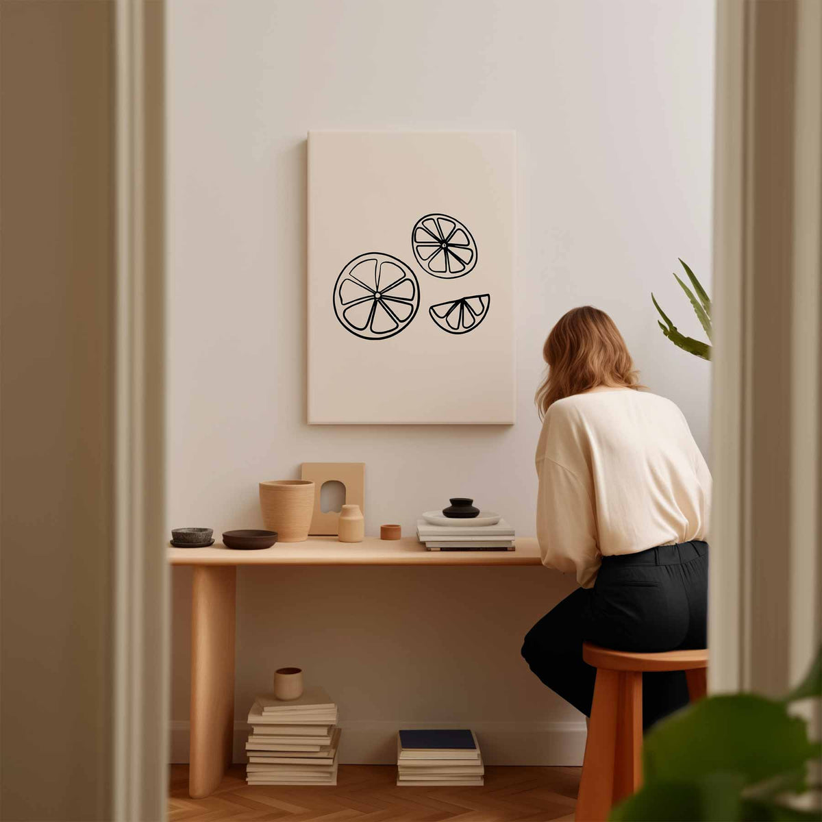 Zomerse Citrus Slices Illustratie – plexiglas kunstwerk als wanddecoratie