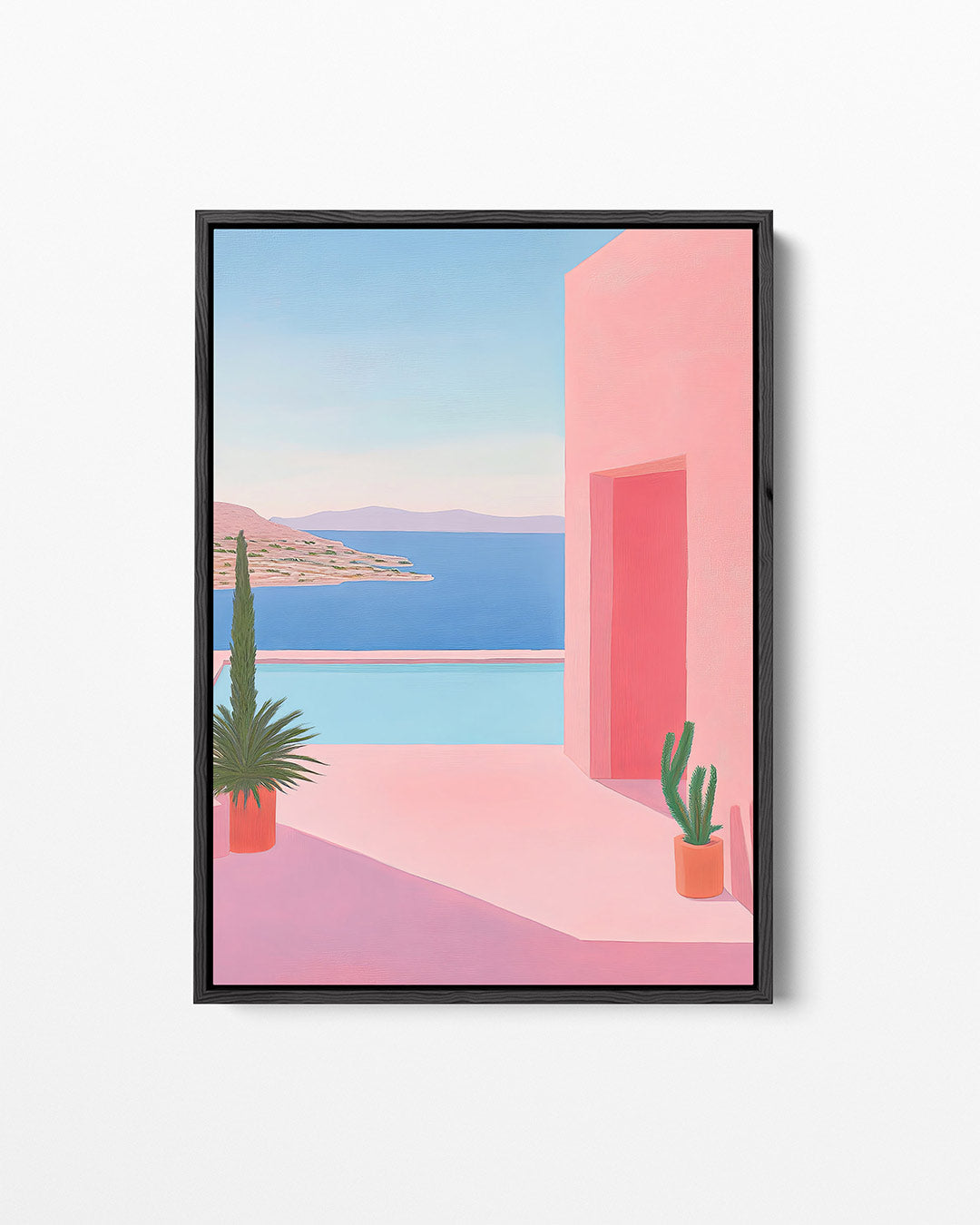 Zomerse oase – staand wanddecoratie kunstwerk