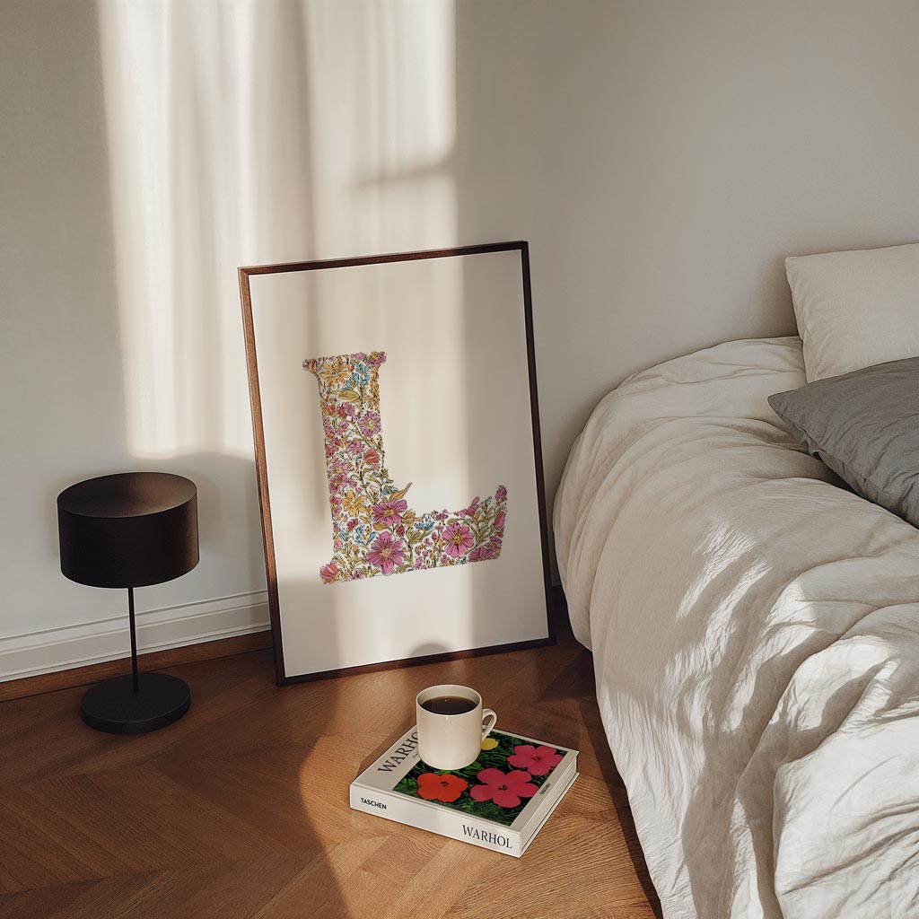 Bloemenletter Poster L – kinderposter in staand formaat