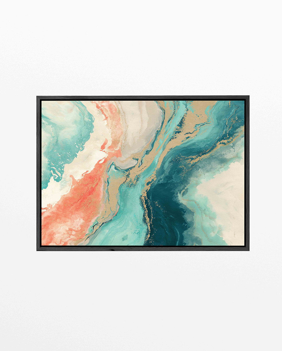 Vloeiende kleurencompositie – Lijnen – liggend wanddecoratie kunstwerk