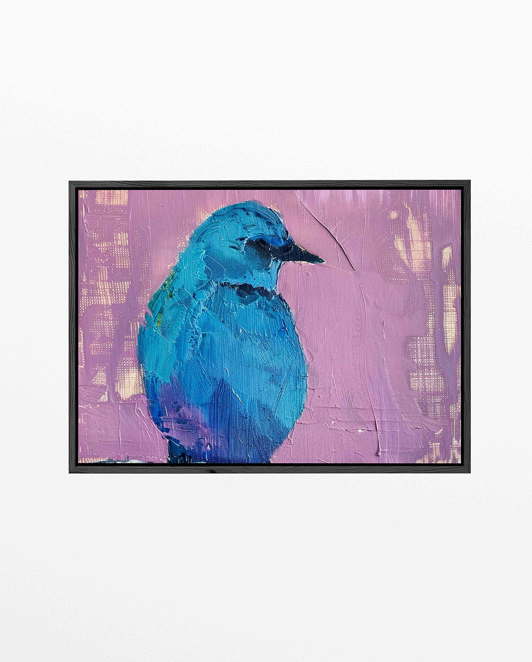 Vogelsilhouet op kleur – liggend dieren kunstwerk