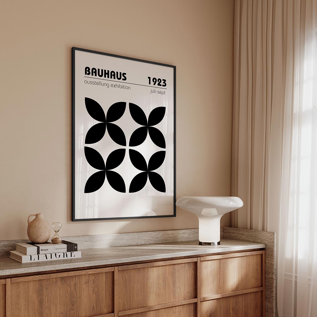 – geometrische Bauhaus poster in staand formaat