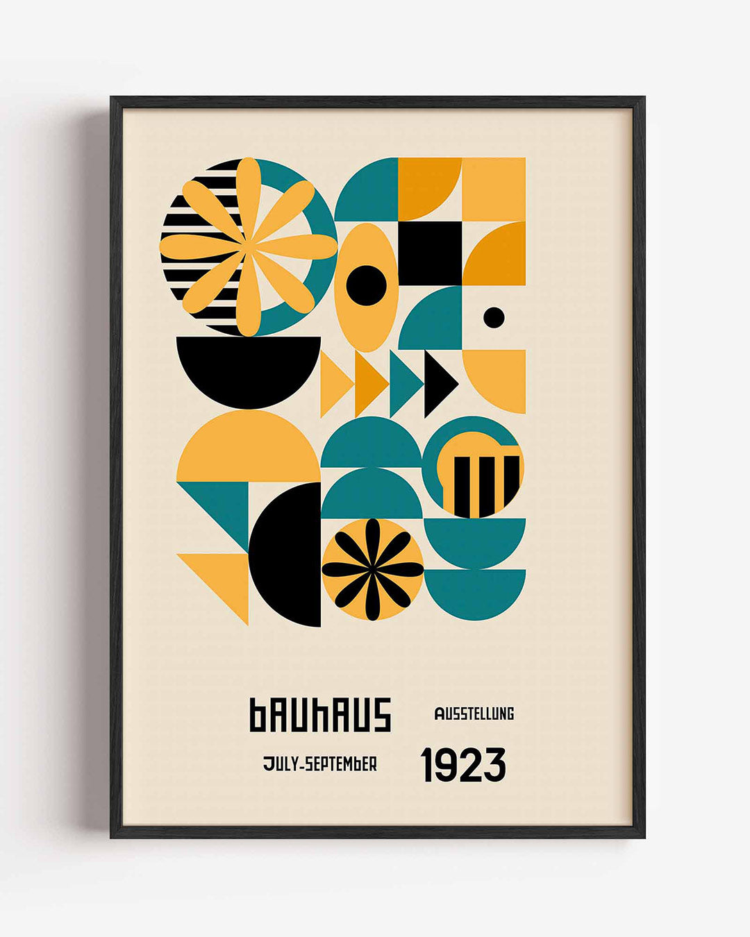 Vorm en kleur – staande Bauhaus poster als wanddecoratie