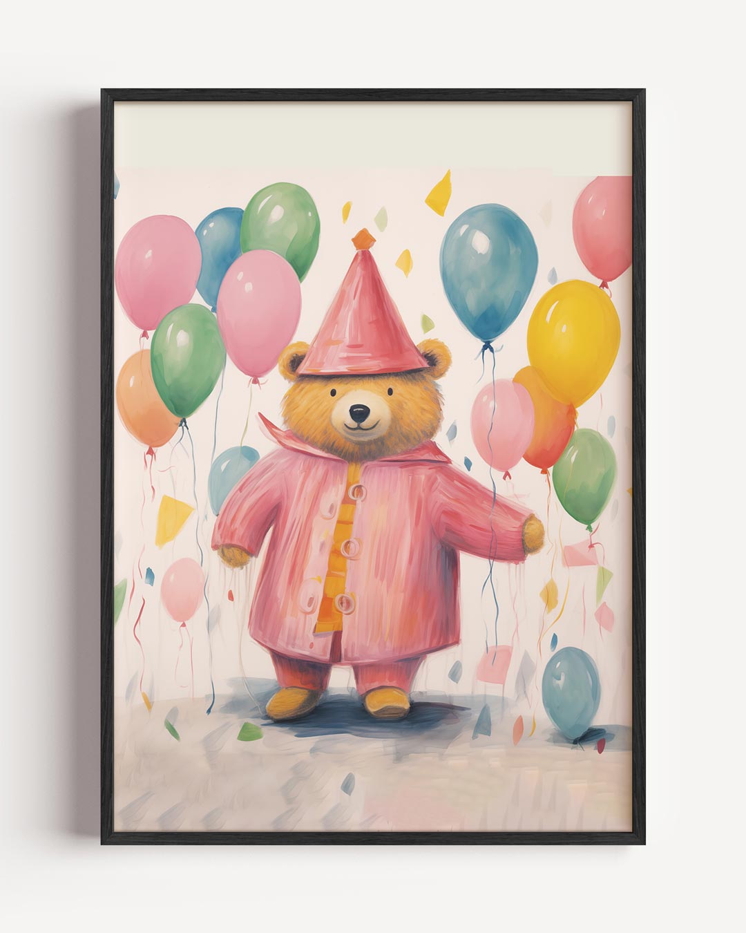 Vrolijke Beertjes Feestposter – kids portret poster als wanddecoratie
