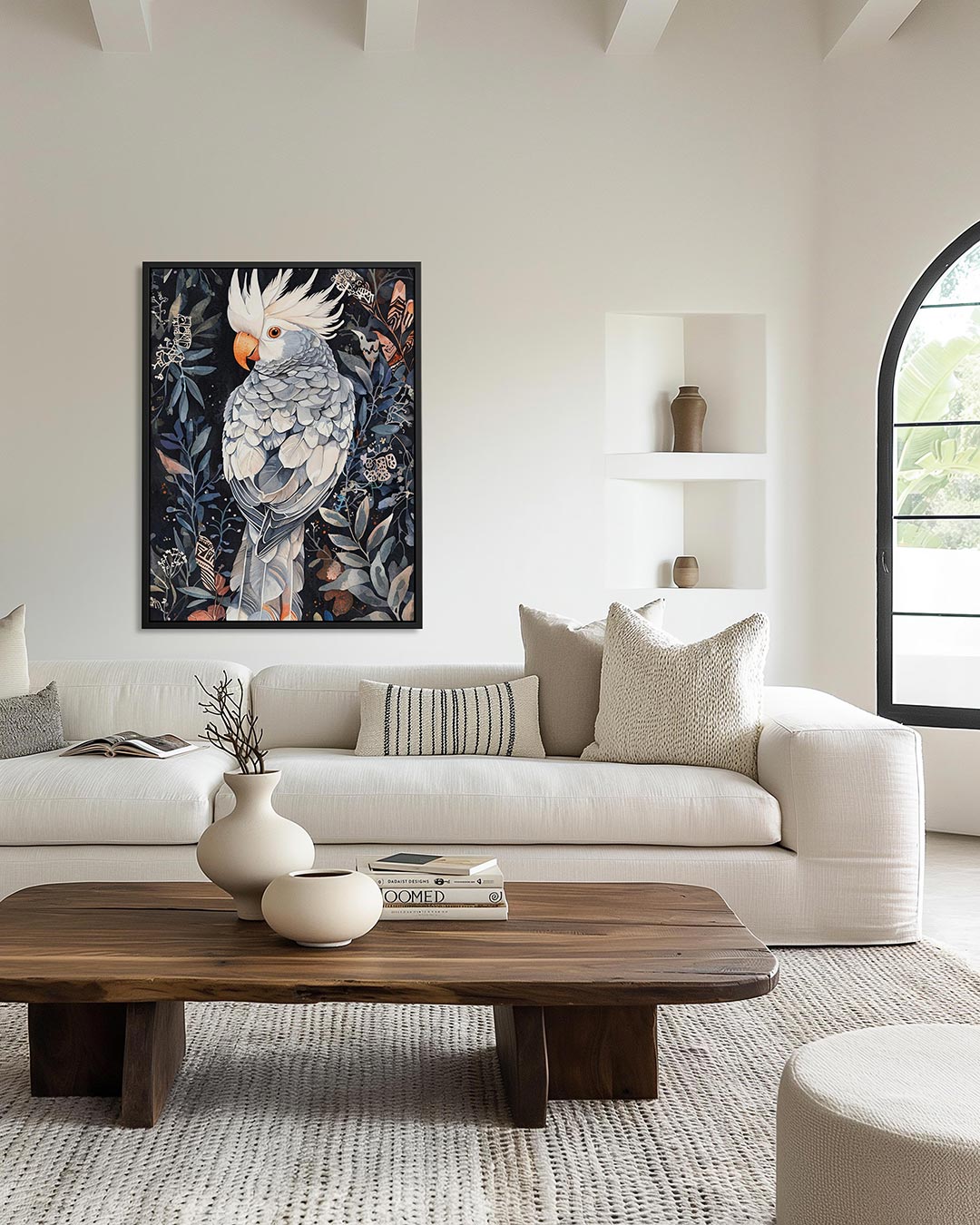 Vogels en bladeren – staand wanddecoratie kunstwerk