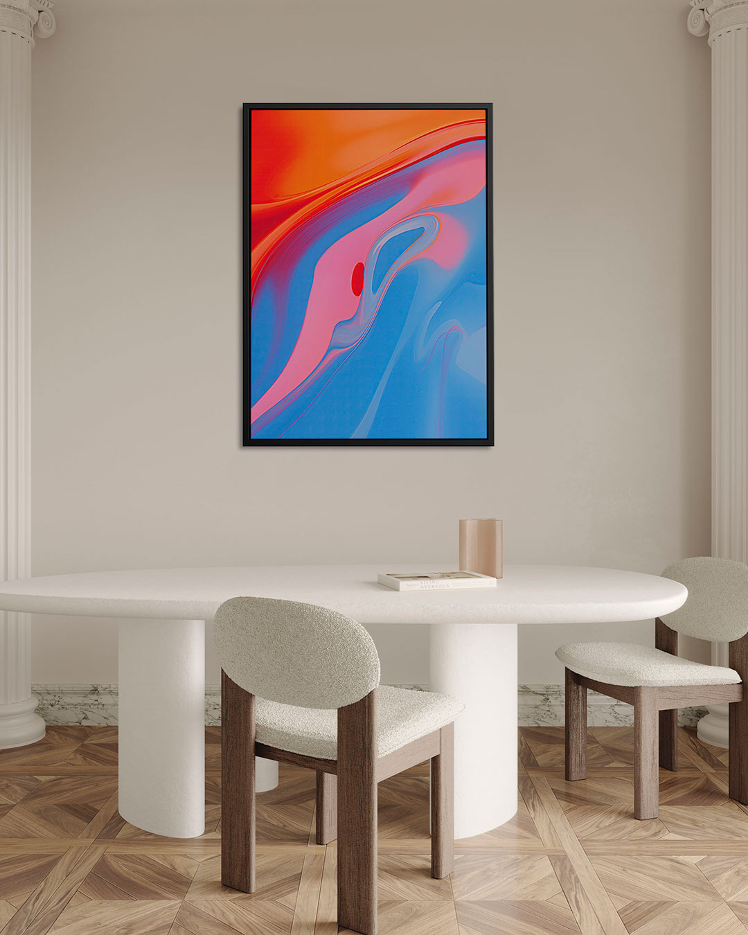 Vloeiende kleurencompositie – Lijnen – alternatieve weergave van het kunstwerk