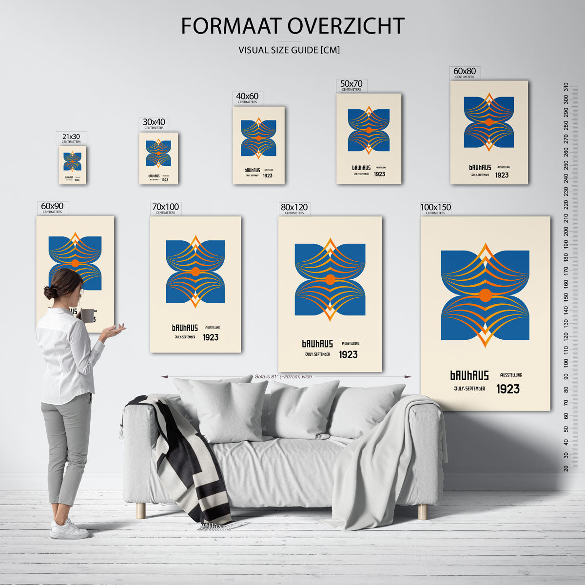 Abstracte – geometrische poster in Bauhaus-stijl van WallArtistic
