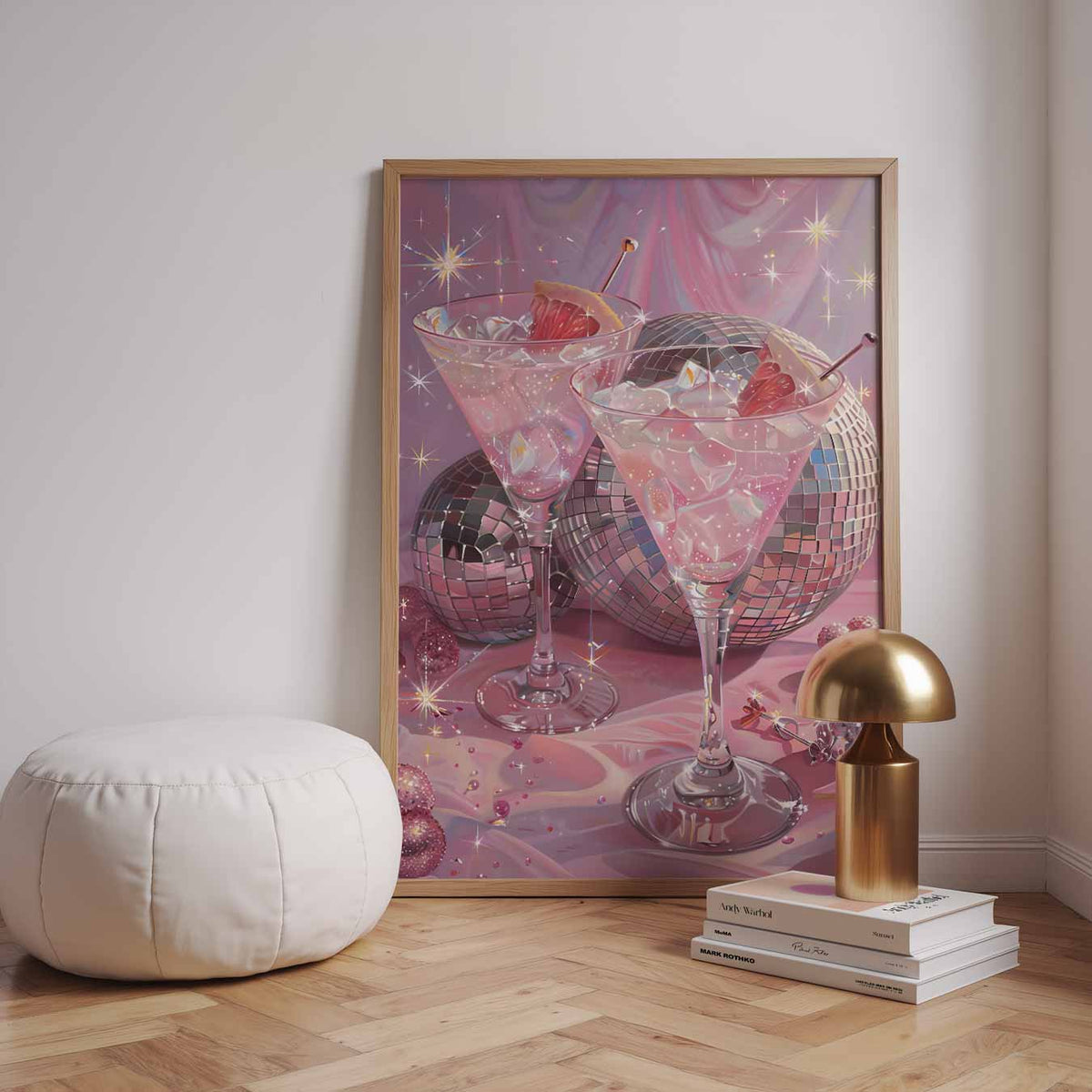 Sprankelende Glamour Cocktailposter – urban poster in staand formaat