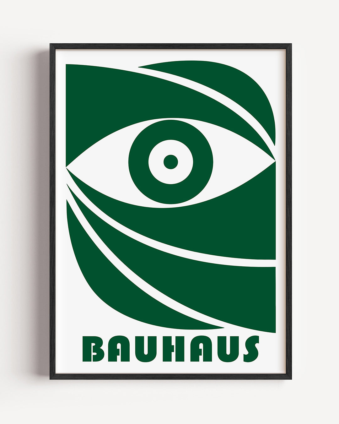 Oog en lijnen – staande Bauhaus poster als wanddecoratie