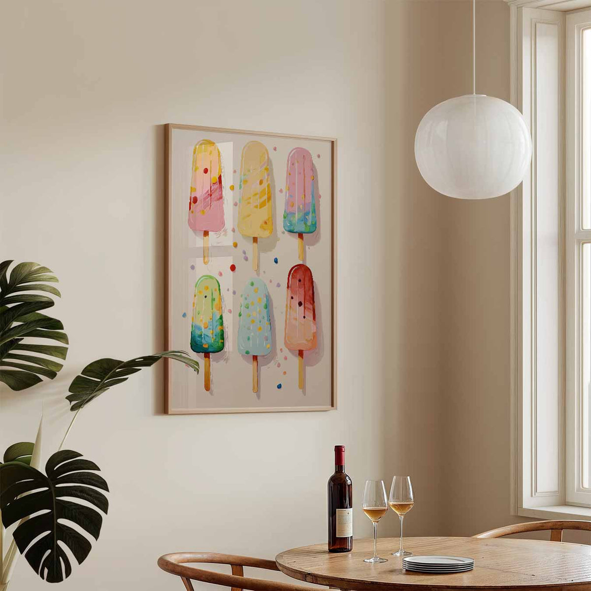 Zomerse IJsjes – keukenposter in staand formaat