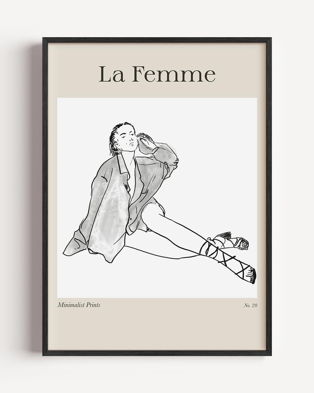 La Femme Minimalistische – vrouwelijk portret poster als wanddecoratie