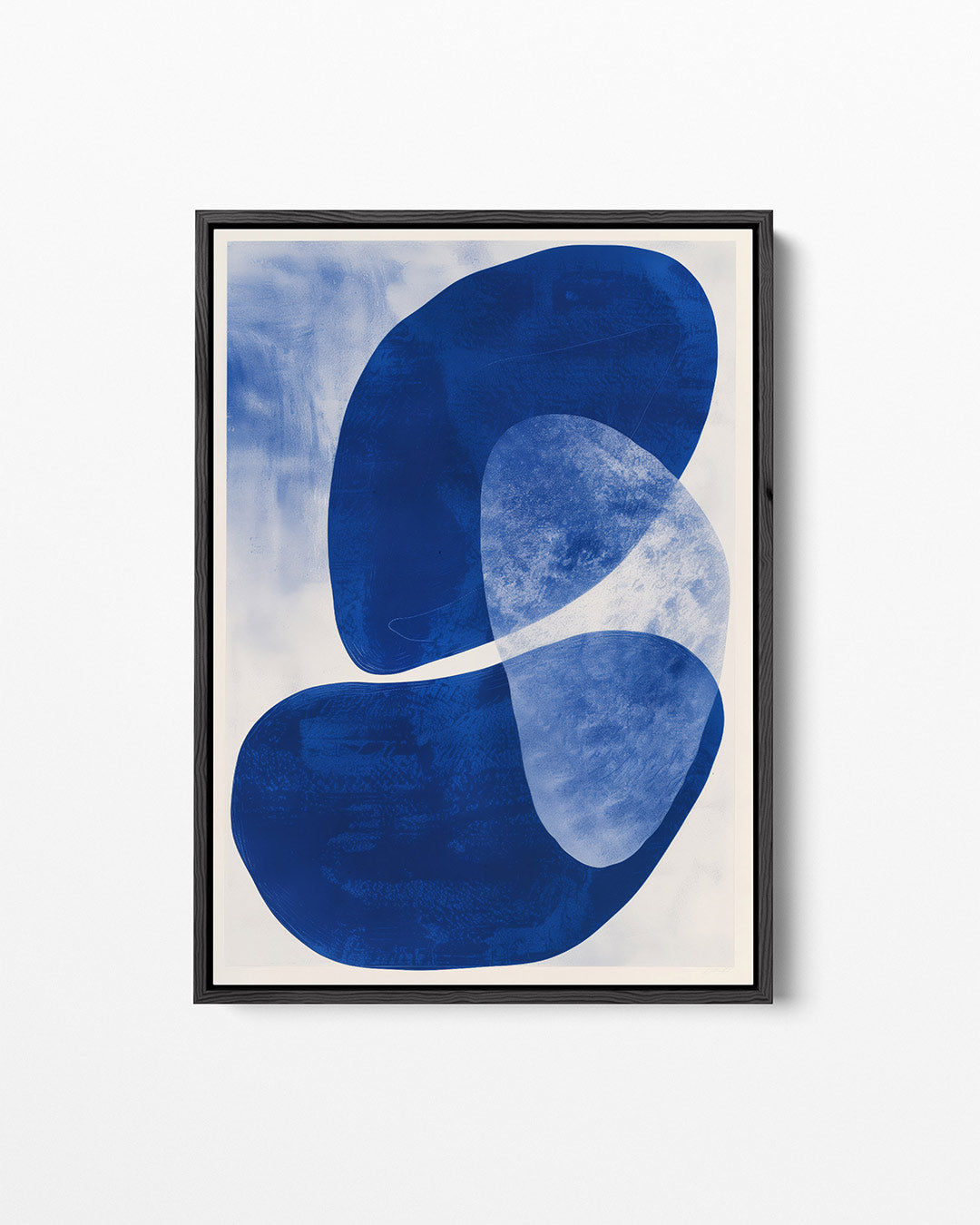 Organische vormen compositie – Blauwe – staand wanddecoratie kunstwerk