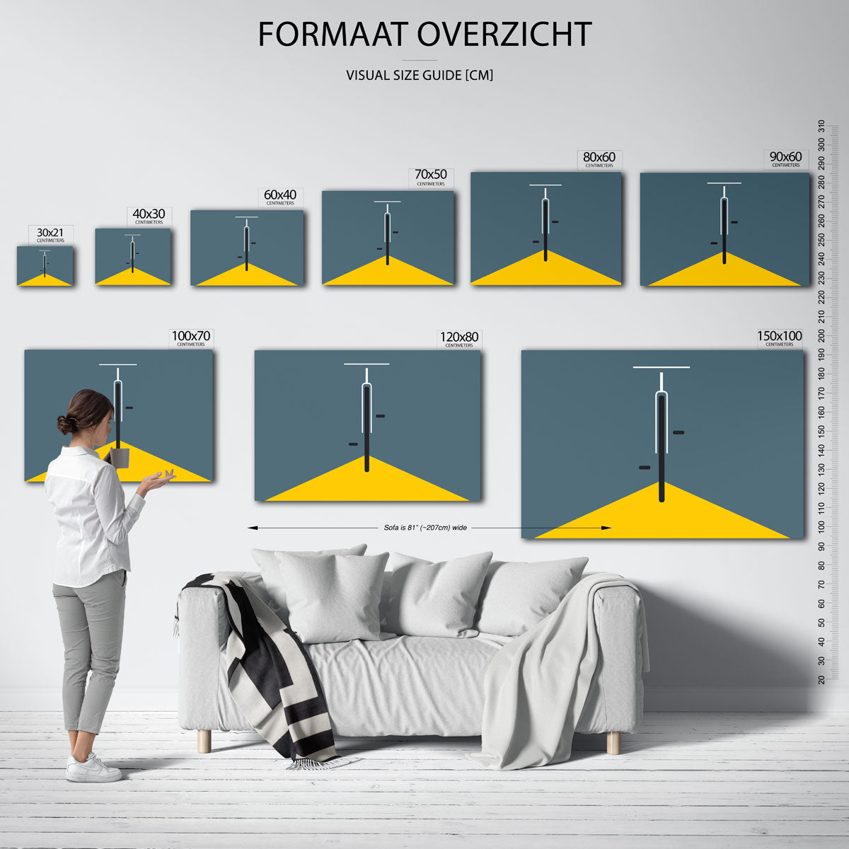 Lijnen en vlakken – Bauhaus poster als geometrische wanddecoratie